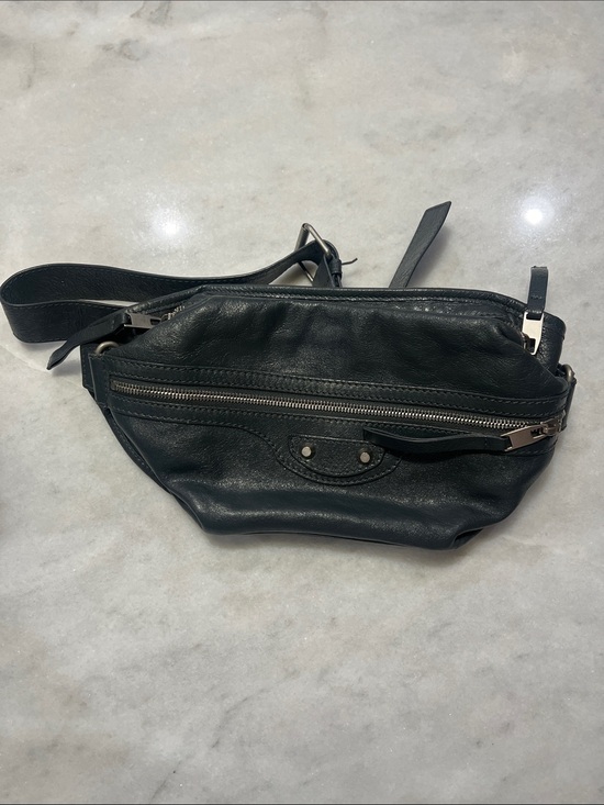 Balenciaga Other - Balenciaga gray Leather Belt Bag with Silver Hardware